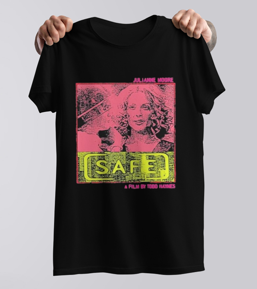 Julianne Moore Safe A Film By Todd Haynes Vintage Pink And Yellow Movie T-Shirt