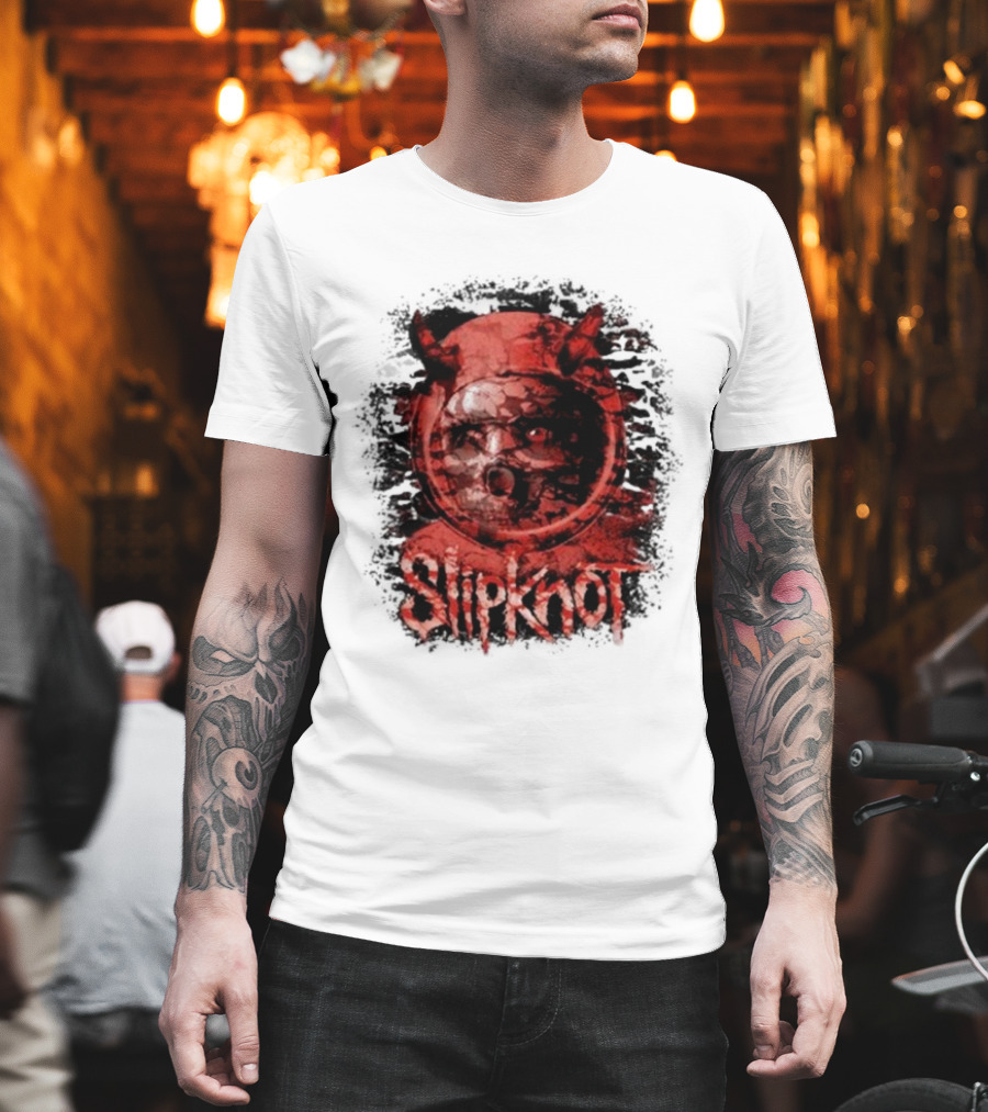 Slipknot Heller Air Capsule 001 Distorted Devil Mask T-Shirt