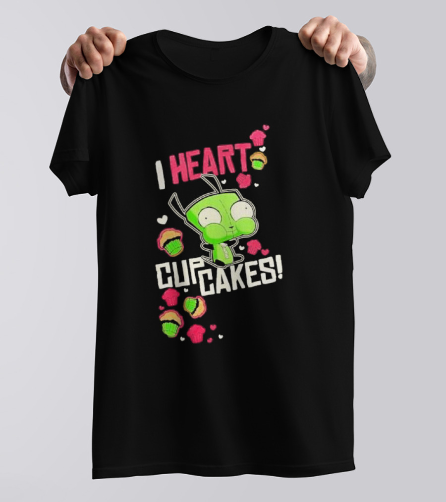 Invader Zim GIR I Heart Cupcakes T-Shirt