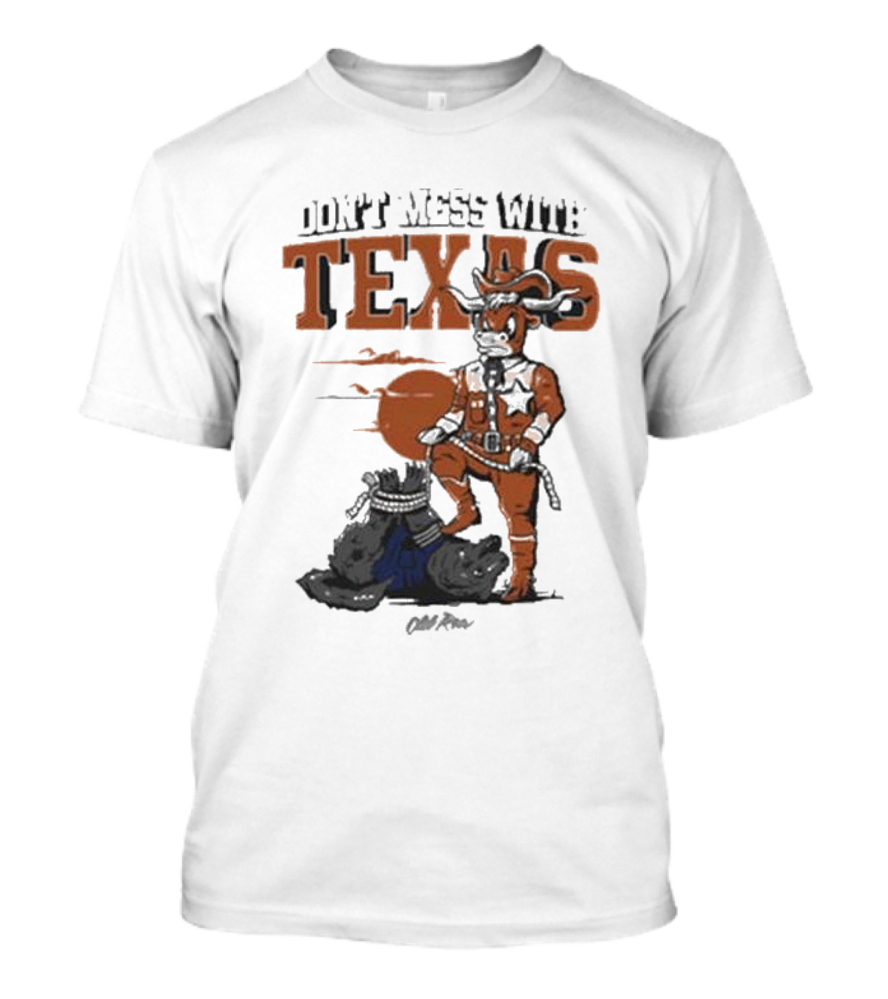 Don’t Mess With Texas Football Cowboy Stomping An Opponent T-Shirt
