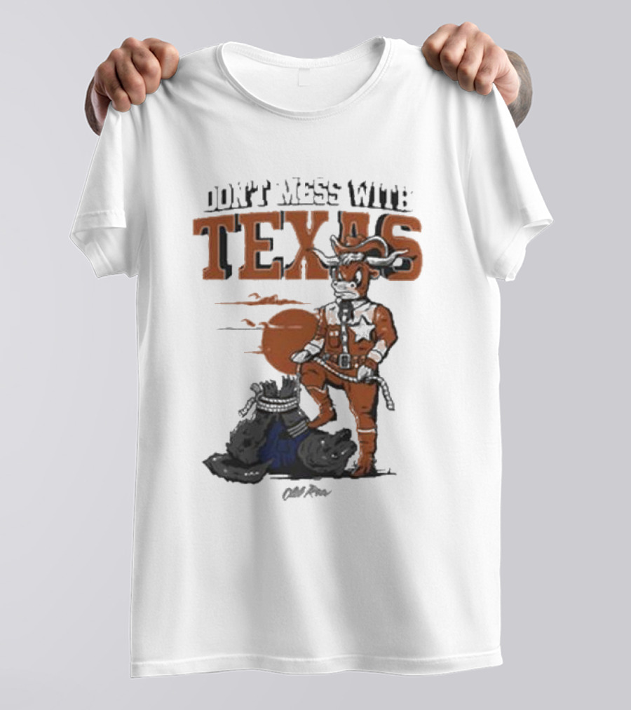 Don’t Mess With Texas Football Cowboy Stomping An Opponent T-Shirt