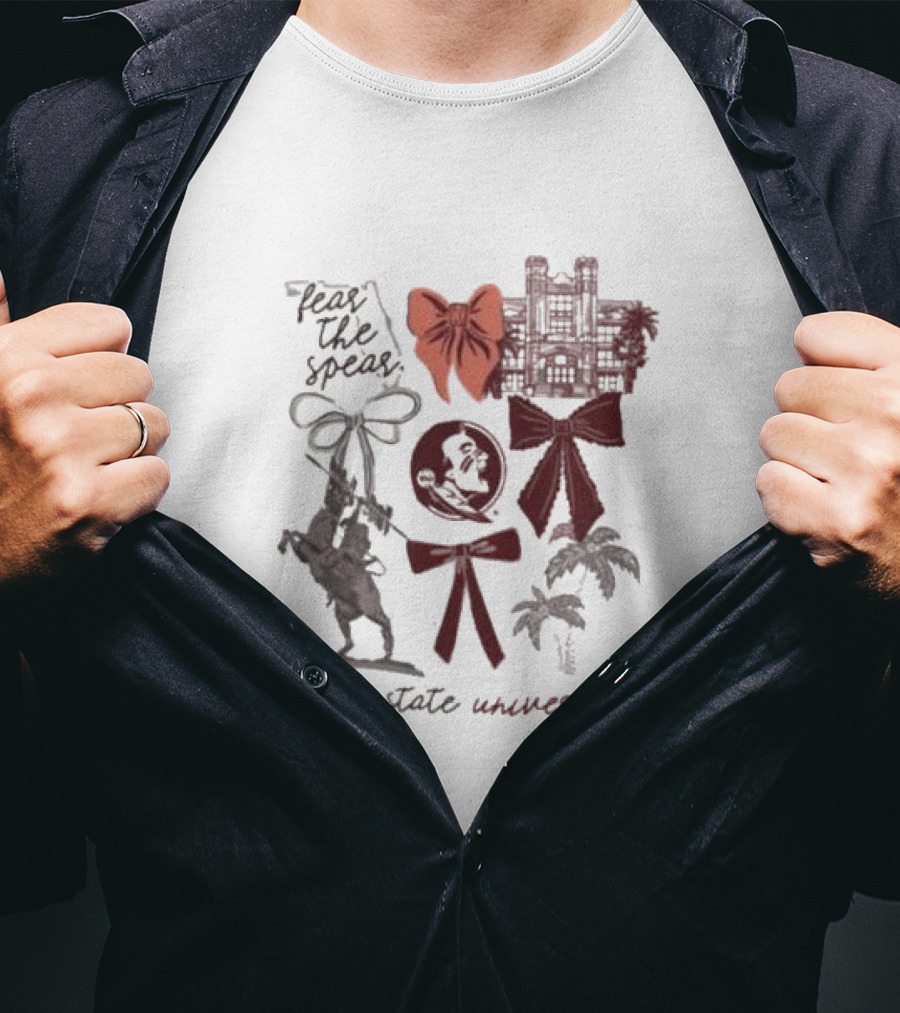 Florida State Seminoles Fear The Spear University Iconography T-Shirt