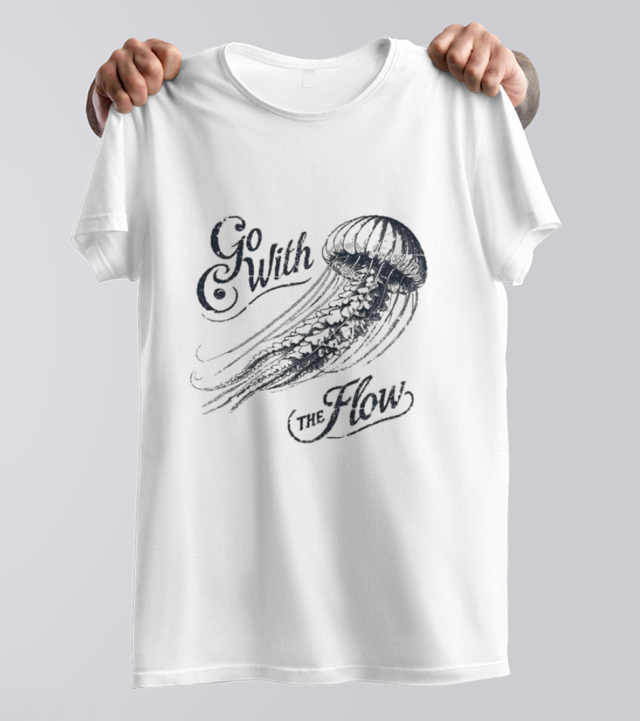 Go With The Flow Silent Pancake Jellyfish T-Shirt