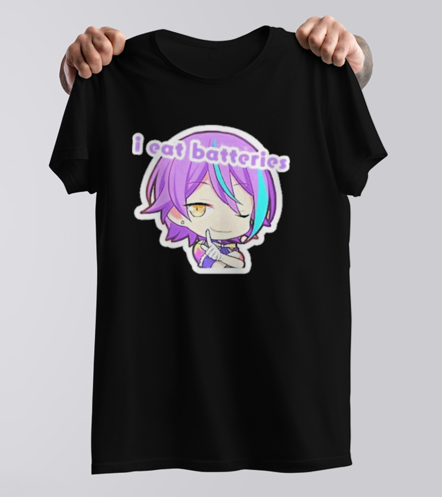 Rui Kamishiro I Eat Batteries Project Sekai Chibi Character T-Shirt