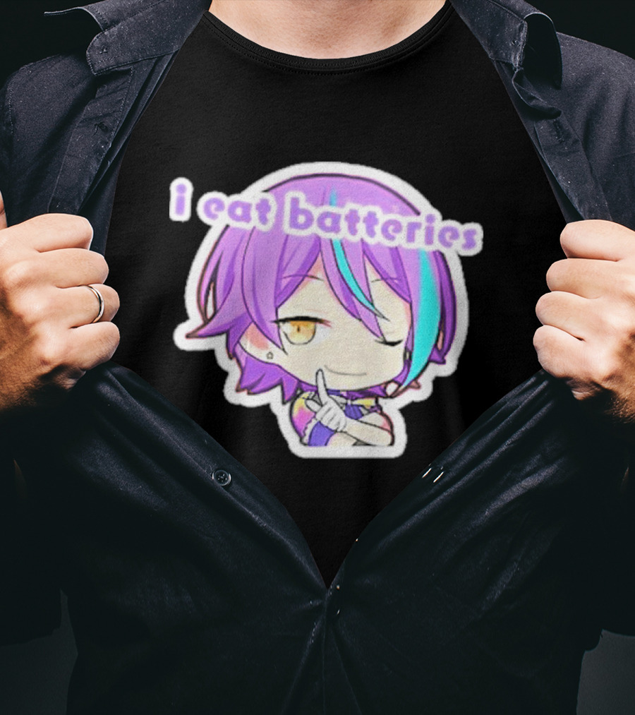Rui Kamishiro I Eat Batteries Project Sekai Chibi Character T-Shirt