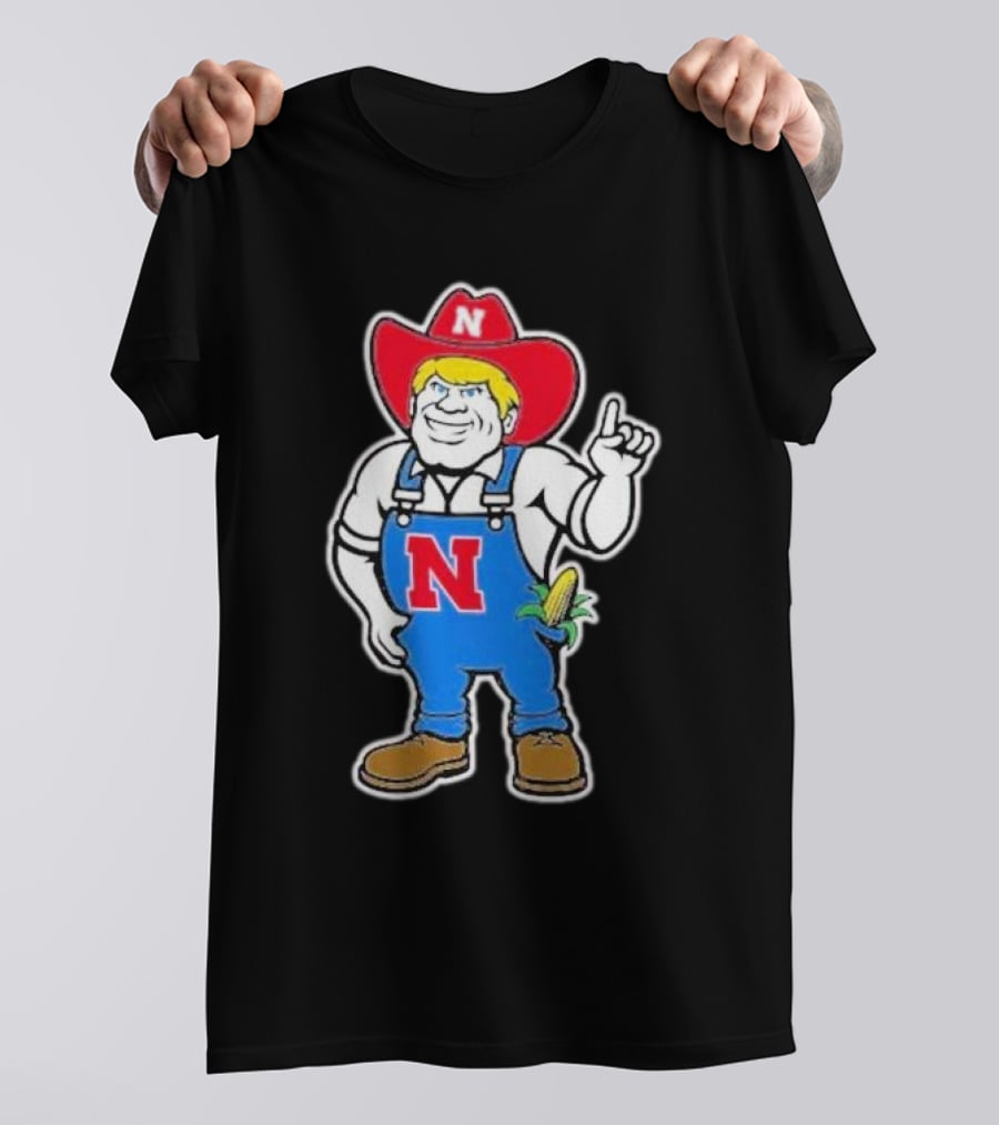 Coach Rhule Nebraska Herbie Husker Corn Mascot T-Shirt