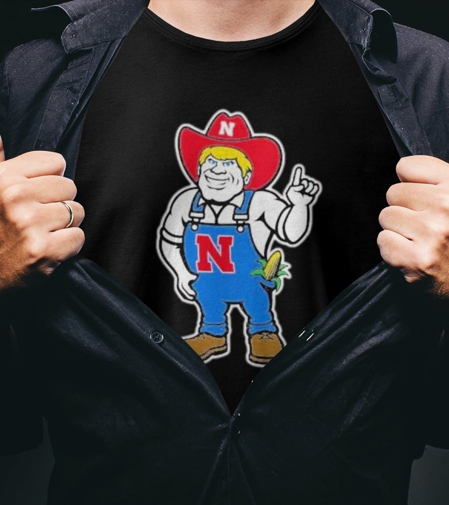 Coach Rhule Nebraska Herbie Husker Corn Mascot T-Shirt