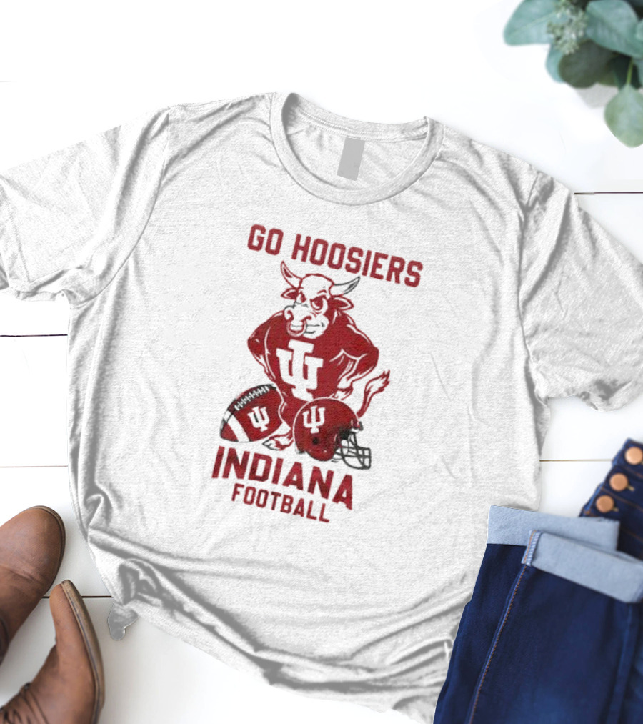 Go Hoosiers Indiana Football IU Bull And Helmet T-Shirt