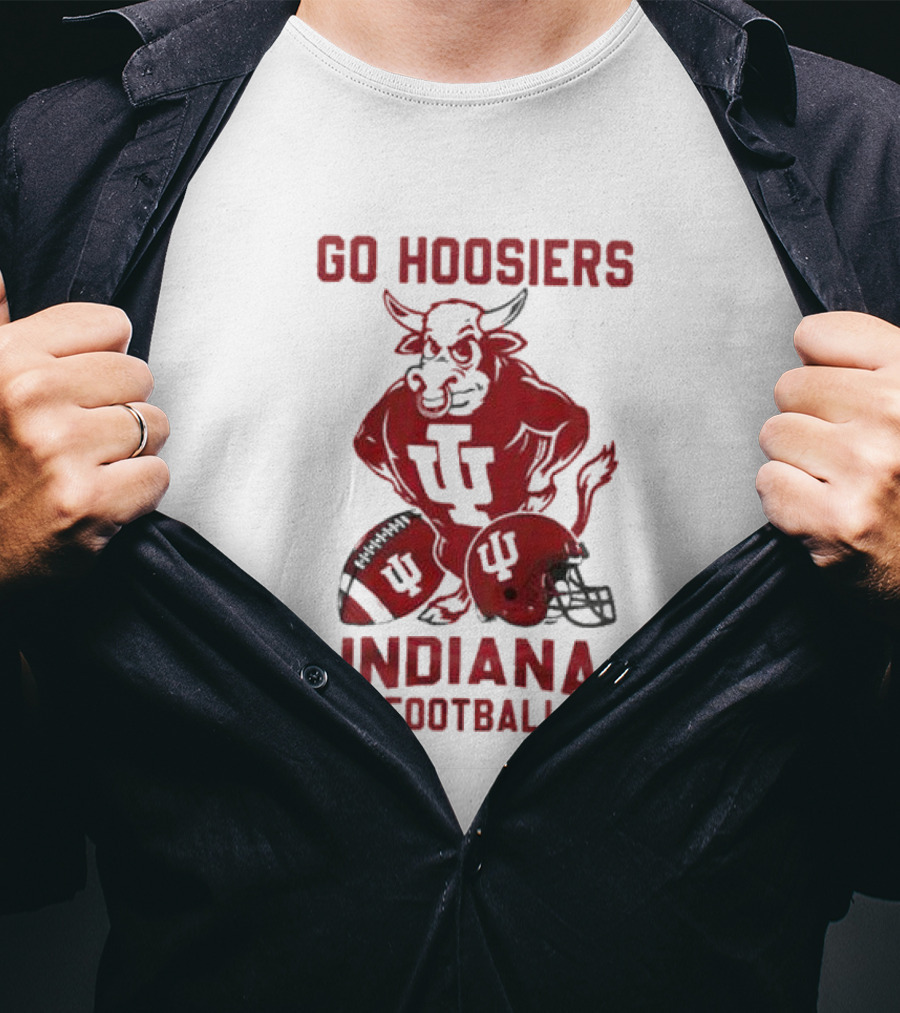 Go Hoosiers Indiana Football IU Bull And Helmet T-Shirt