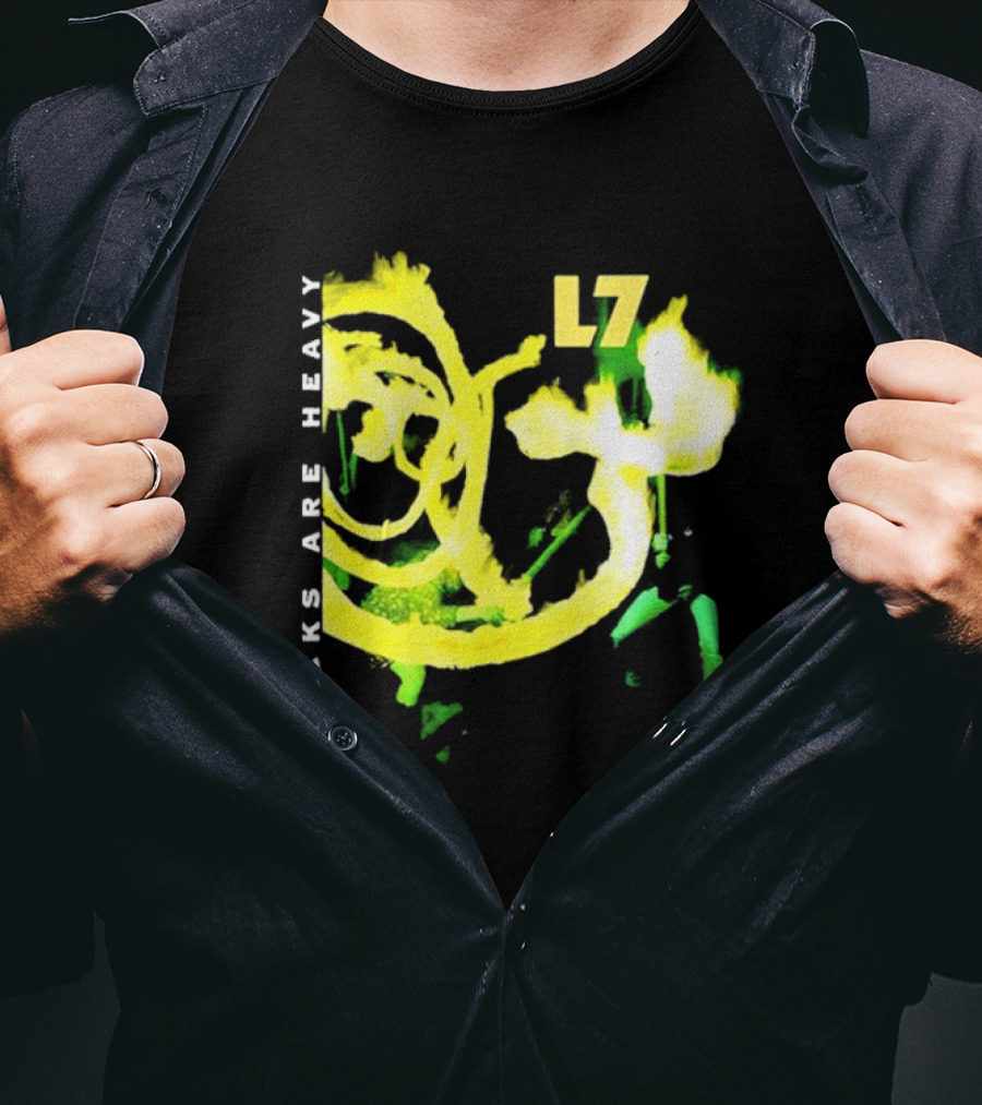 L7 Bricks Are Heavy Album Neon Graffiti T-Shirt
