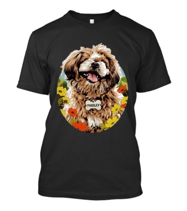 Nordacious Pugsley Dog Flowerful Bliss T-Shirt