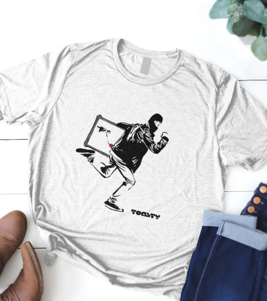 HappyToast Stolen Banksy Toasty Banksy Heist T-Shirt