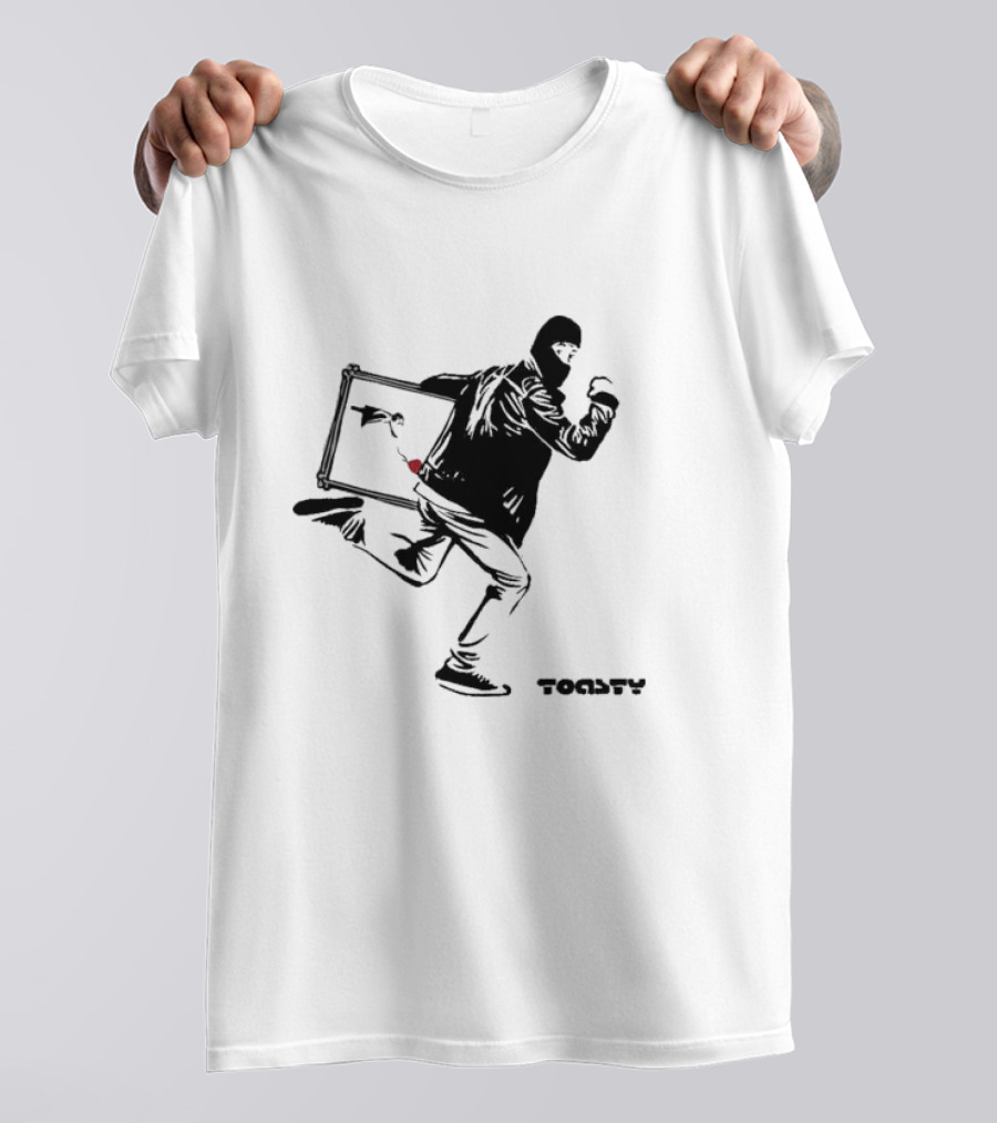 HappyToast Stolen Banksy Toasty Banksy Heist T-Shirt