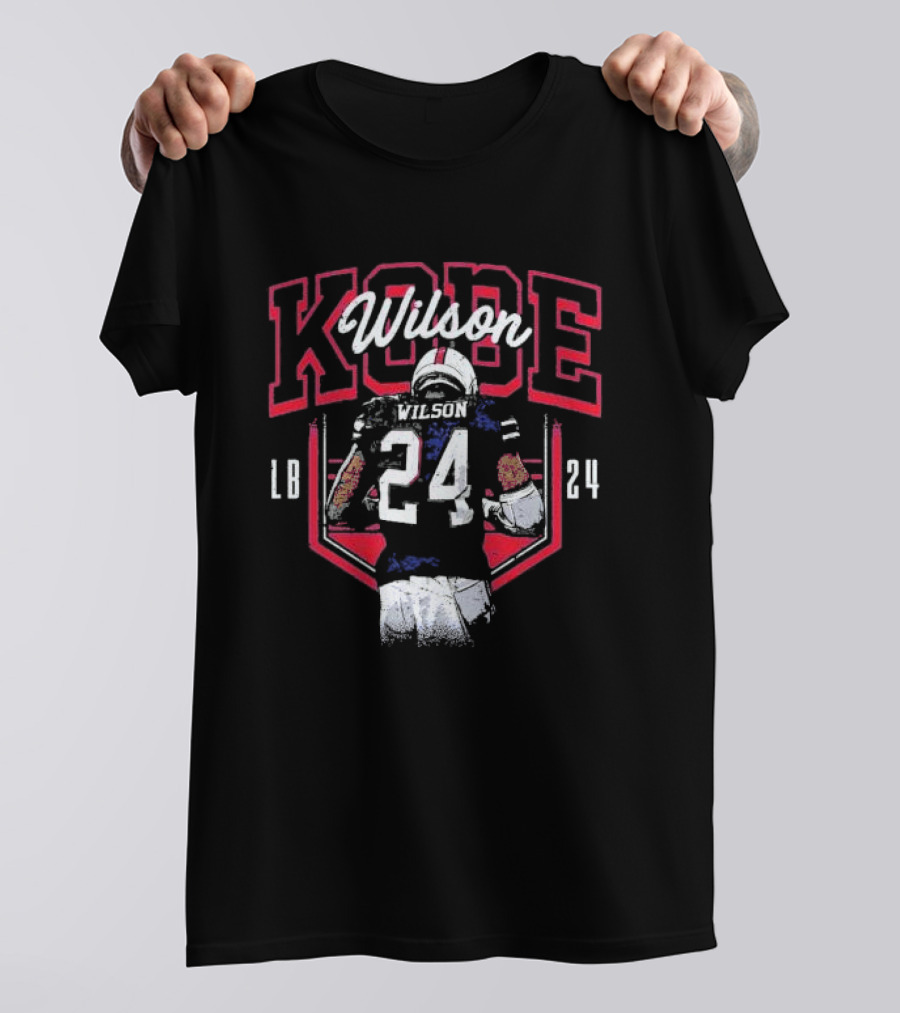Kobe Wilson 24 LB College Player Football Jersey T-Shirt
