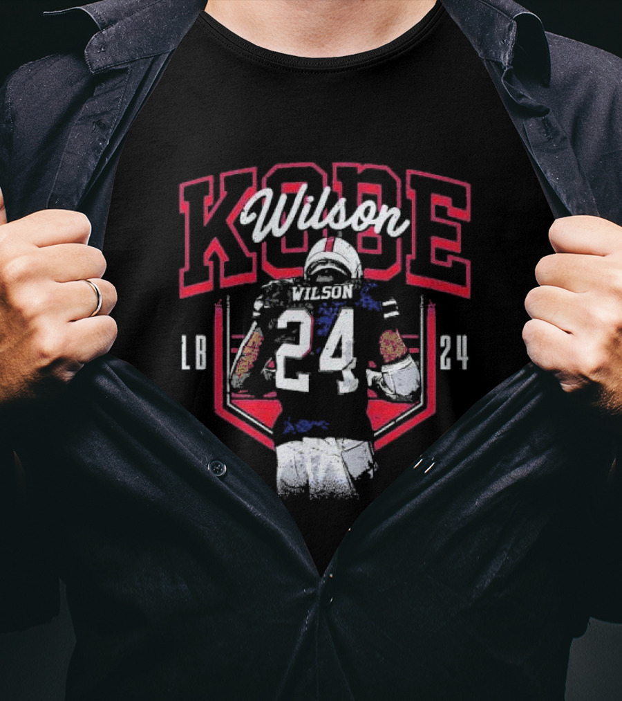 Kobe Wilson 24 LB College Player Football Jersey T-Shirt
