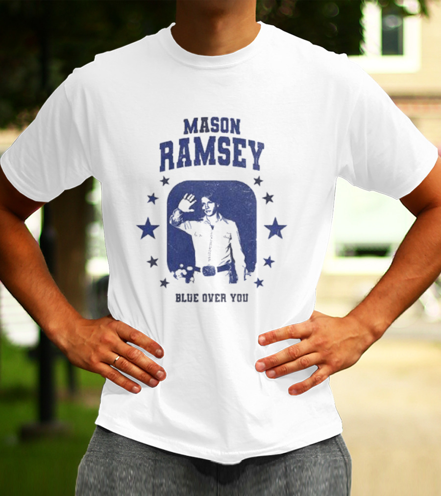 Mason Ramsey Blue Over You Stars Retro Cowboy T-Shirt