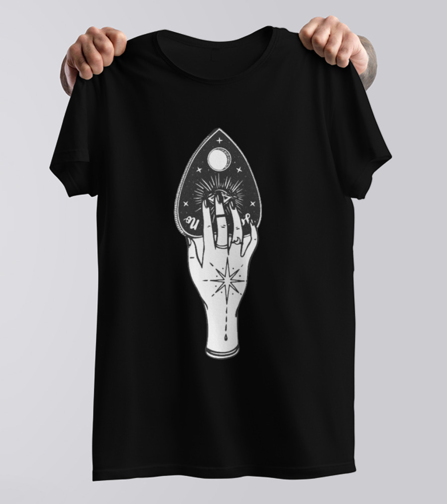 Mystic Hand Occult Spiritual Mystical Esoteric Vintage Dark Magic Planchette T-Shirt