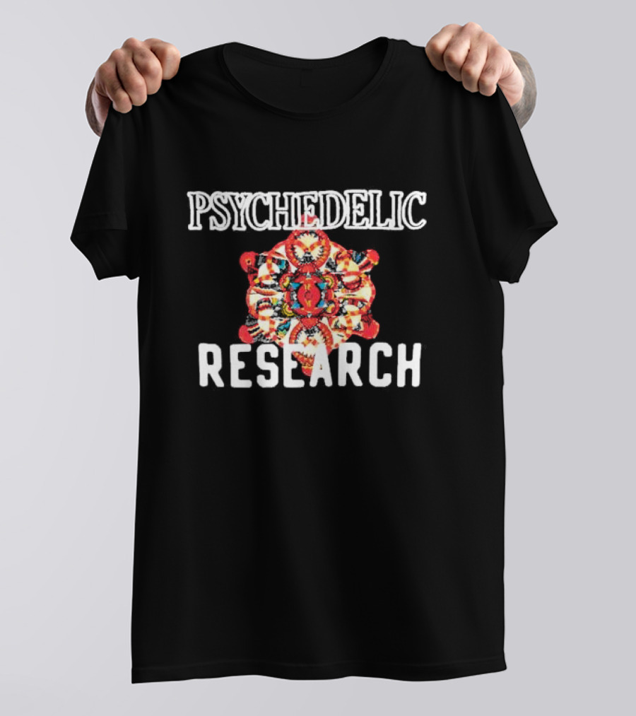 PSYCHEDELIC RESEARCH Colorful Mandala T-Shirt