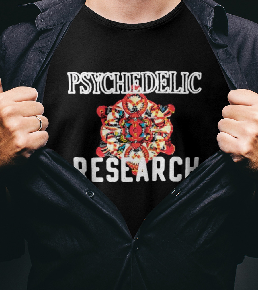 PSYCHEDELIC RESEARCH Colorful Mandala T-Shirt