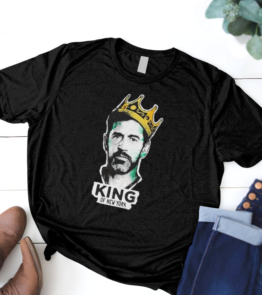 Aaron Rodgers King Of New York Wearing Crown T-Shirt
