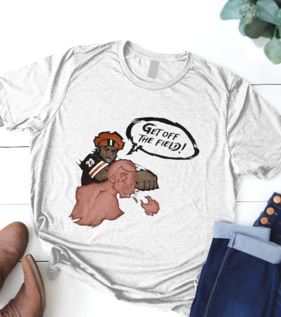 Get Off The Field Dawg Pound Player Punching Opponent T-Shirt