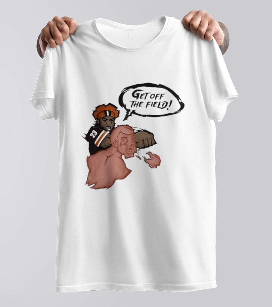Get Off The Field Dawg Pound Player Punching Opponent T-Shirt