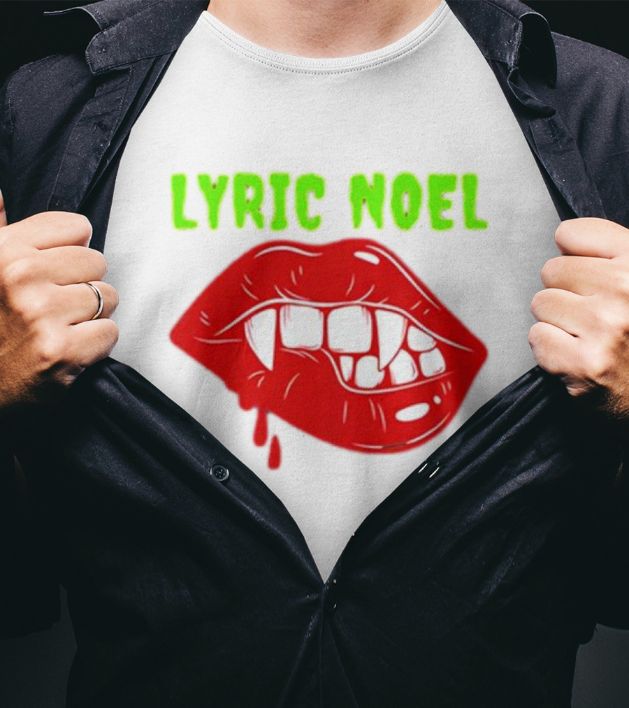 Lyric Noel Cry Little Sister Vampire Fangs Dripping Blood T-Shirt