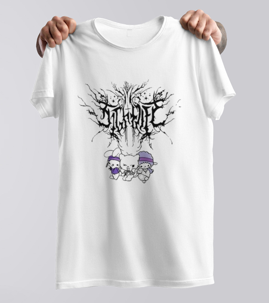 Nightlife Lavender Sanrio Characters Gothic T-Shirt