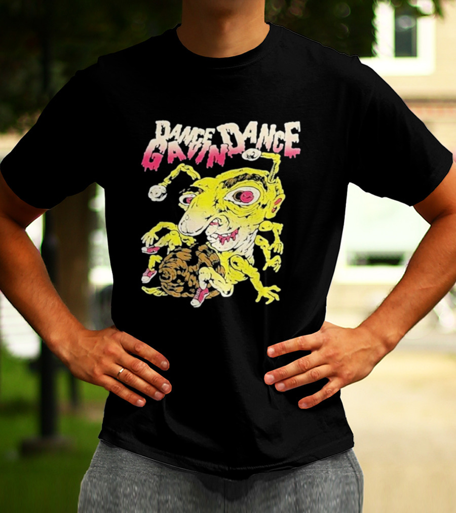 Dance Gavin Dance Band Rare Cartoonish Yellow Creature With Pink Accents T-Shirt