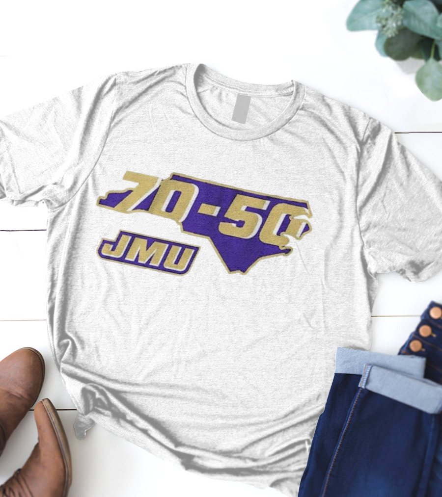 JMU 70-50 North Carolina Football Victory T-Shirt