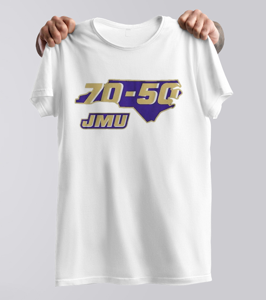 JMU 70-50 North Carolina Football Victory T-Shirt