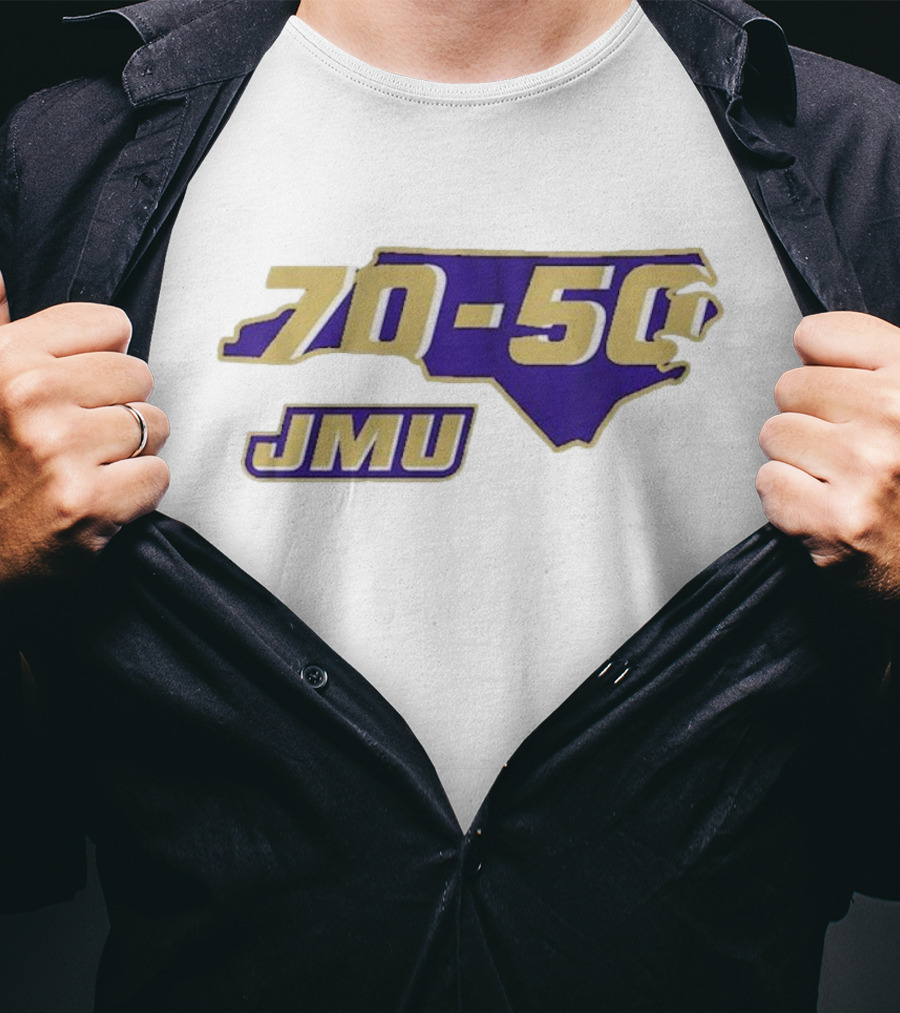 JMU 70-50 North Carolina Football Victory T-Shirt