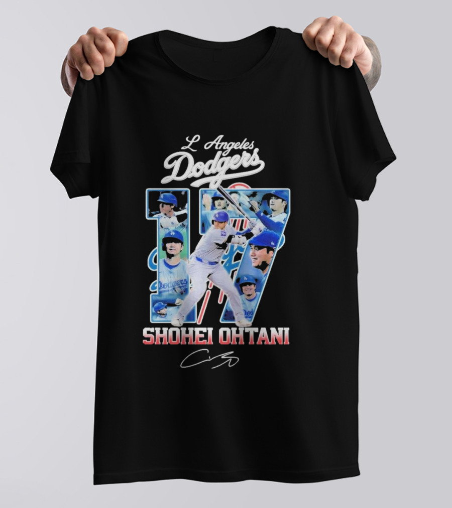 Los Angeles Dodgers Shohei Ohtani Number 17 Dodgers Baseball Star T-Shirt