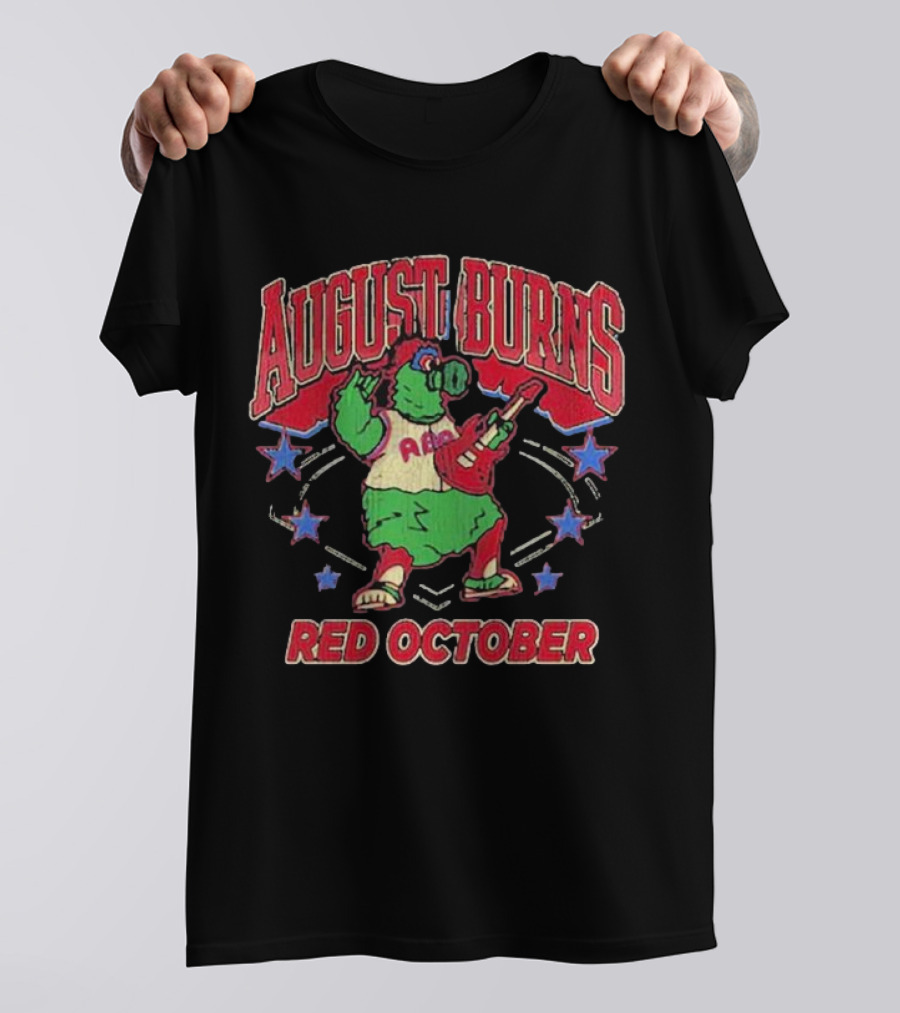August Burns Red October Mascot Playing Guitar Stars T-Shirt