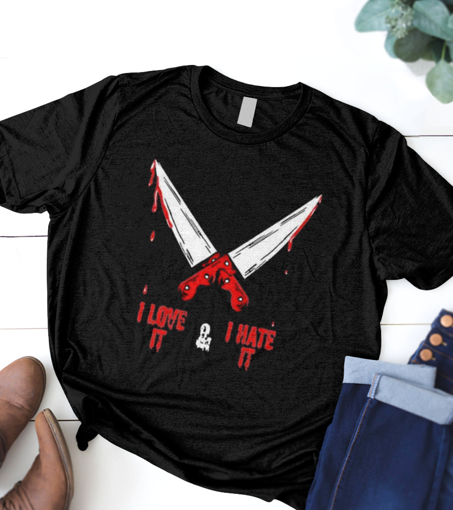 Murder With My Husband Mwmh I Love It I Hate It Knives Out 2.0 T-Shirt