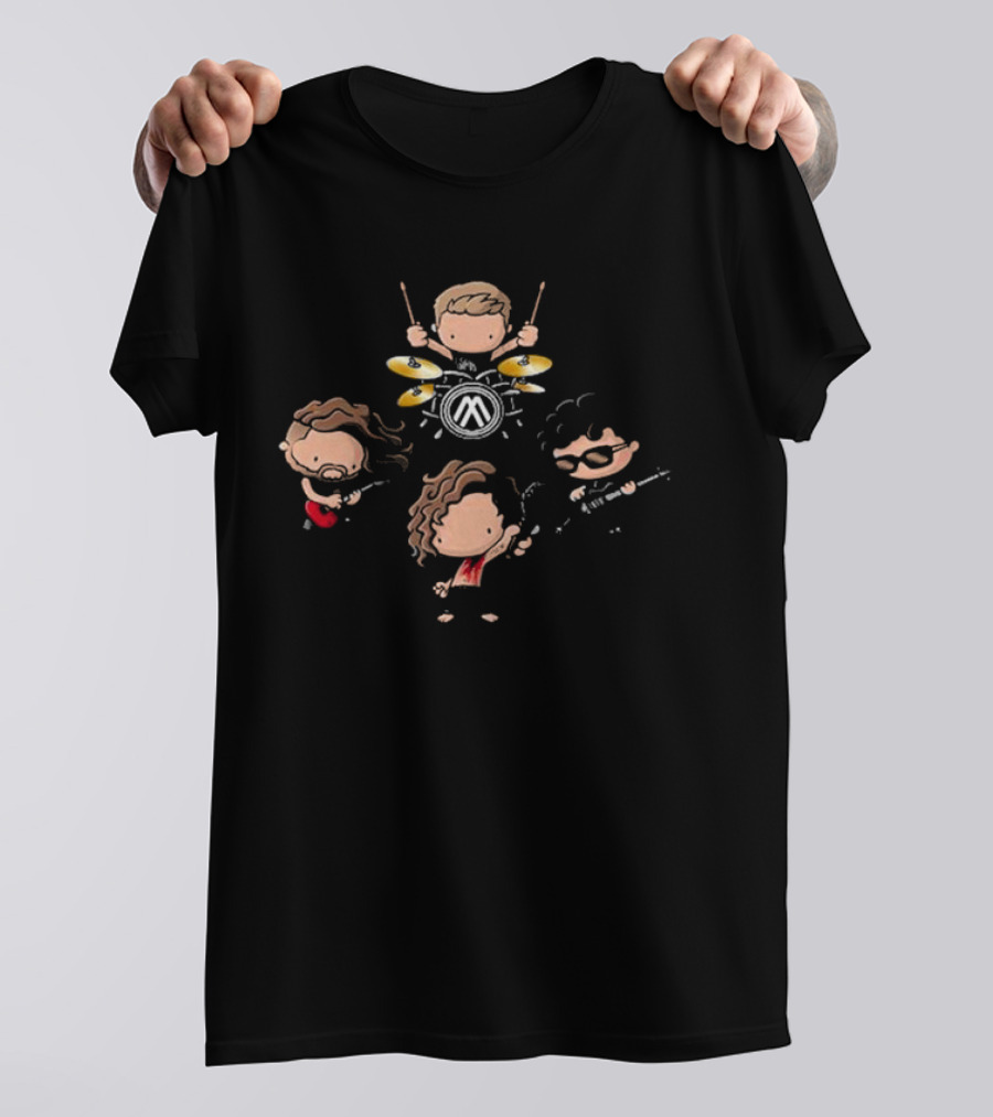 Nothing More Band Member Cartoon Stickers Playing Music T-Shirt