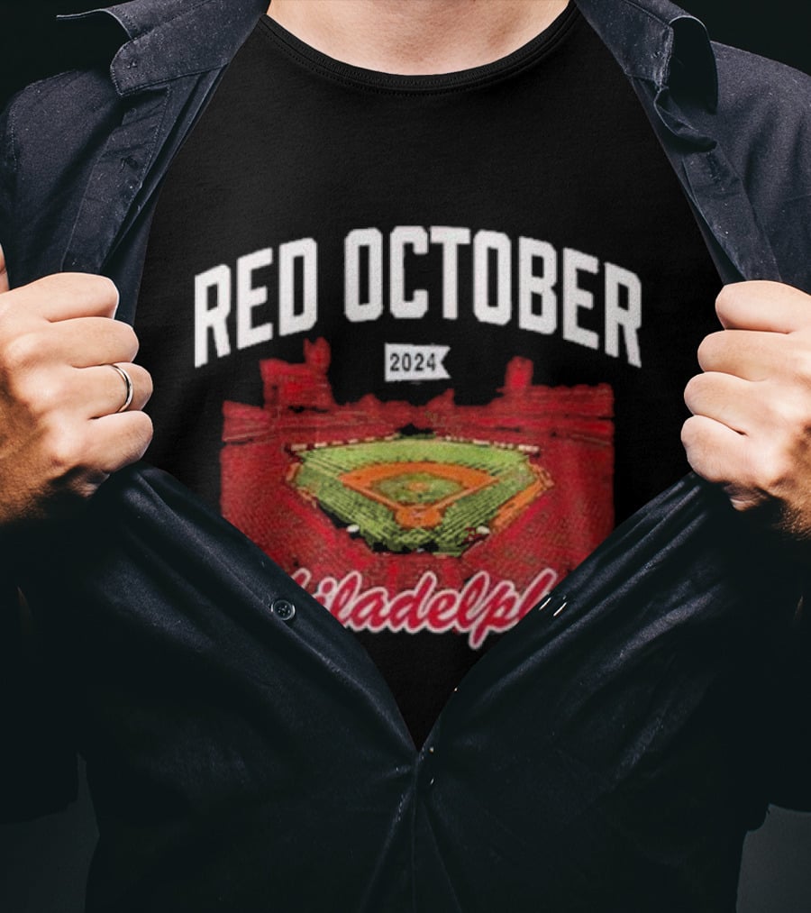 Philadelphia Baseball Stadium Red October T-Shirt