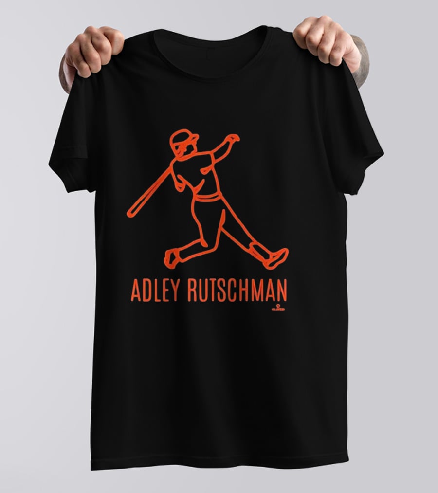Adley Rutschman Baseball Swing Retro Line T-Shirt