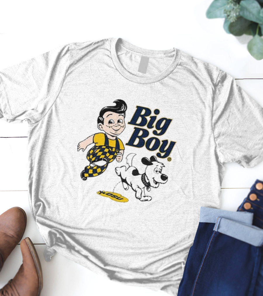 Big Boy OSU Checker Outfit And Nugget Team Rivalry T-Shirt