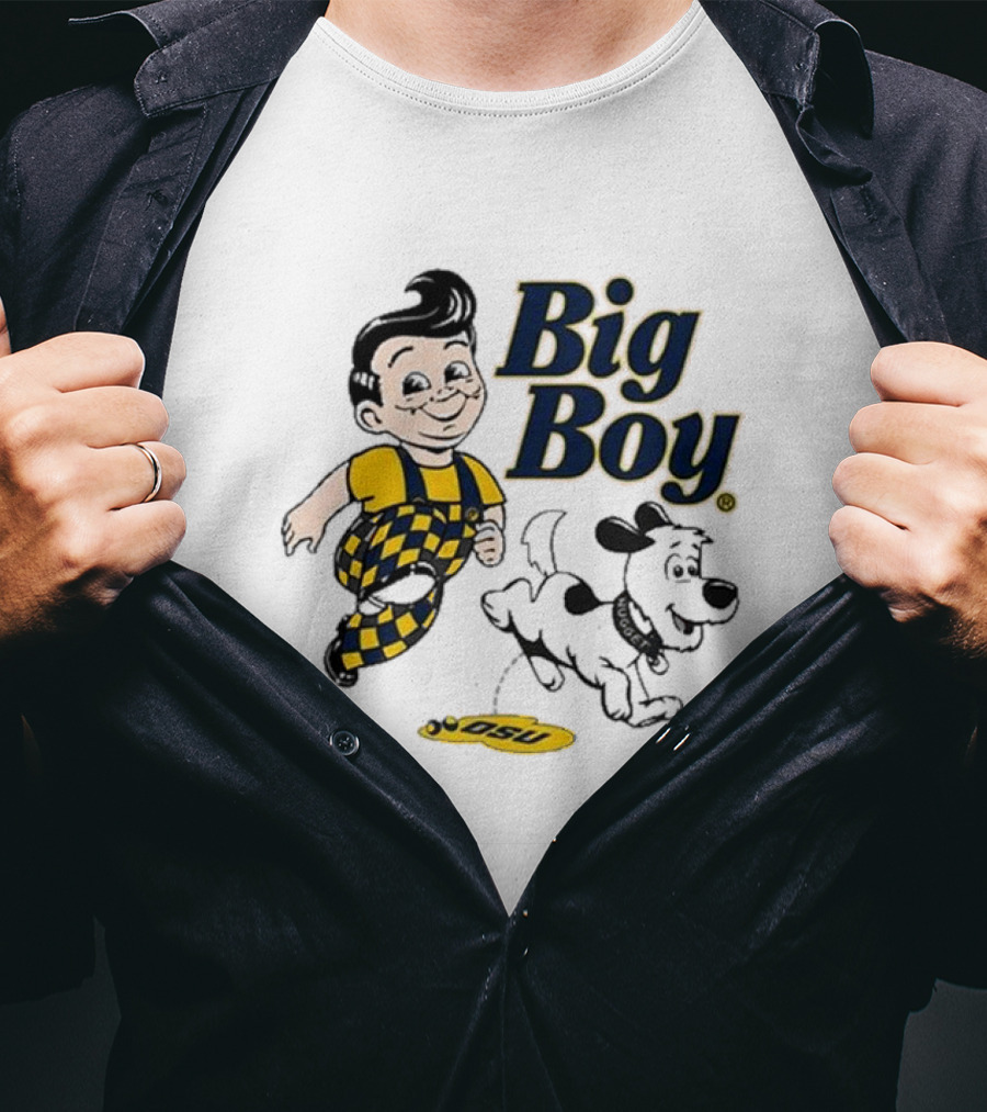 Big Boy OSU Checker Outfit And Nugget Team Rivalry T-Shirt