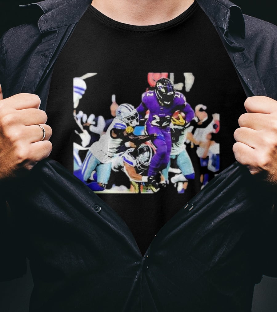 Derrick Henry Baltimore Ravens NFL Week 3 Action Play T-Shirt