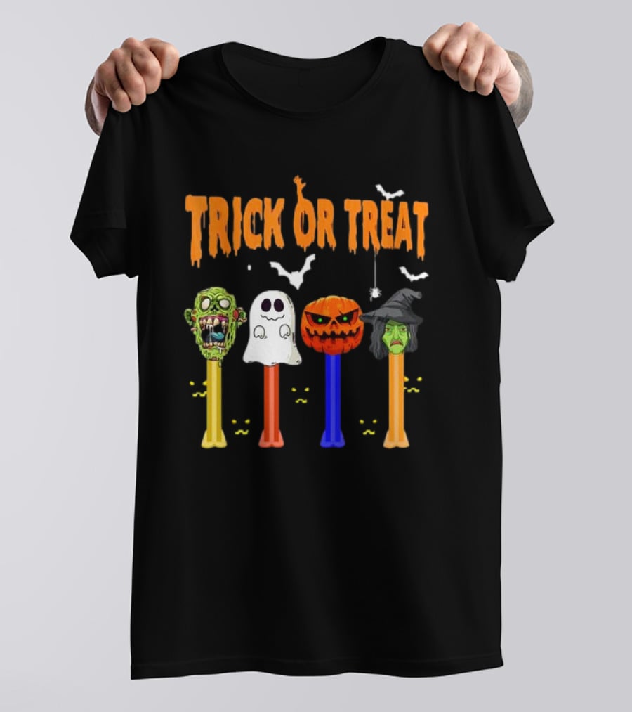 Trick Or Treat Zombie Ghost Pumpkin Witch Dispensers T-Shirt