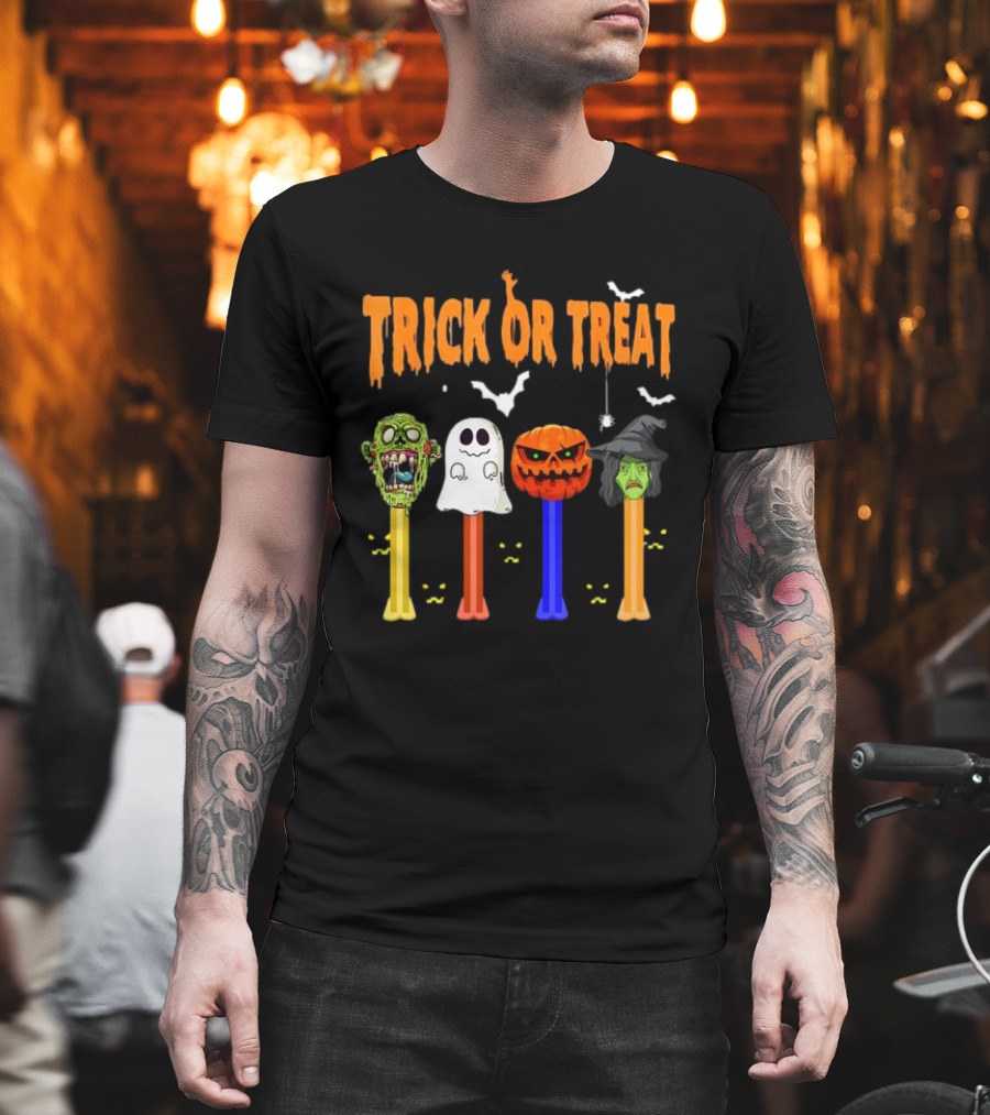 Trick Or Treat Zombie Ghost Pumpkin Witch Dispensers T-Shirt
