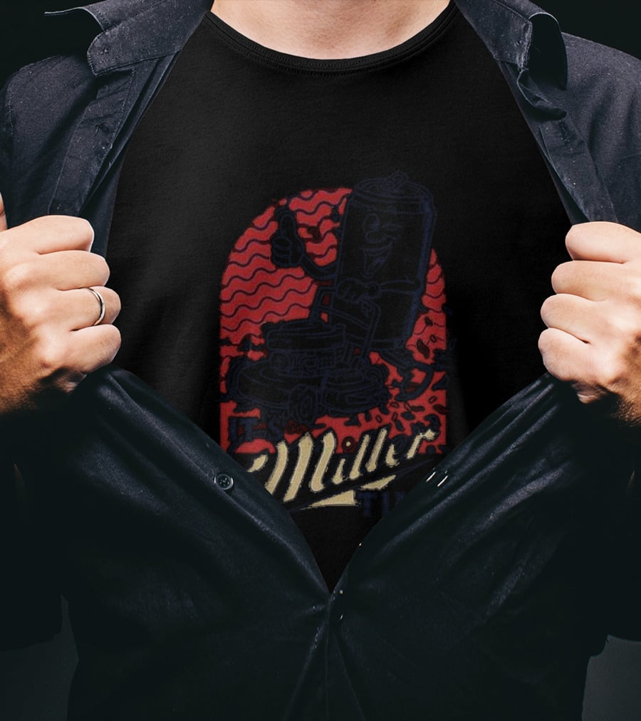 It's Miller Time Astd Beer Can Lawn Mower Fun T-Shirt