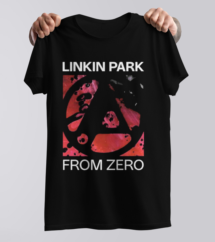 Linkin Park From Zero Texture Black Concert Red LP T-Shirt
