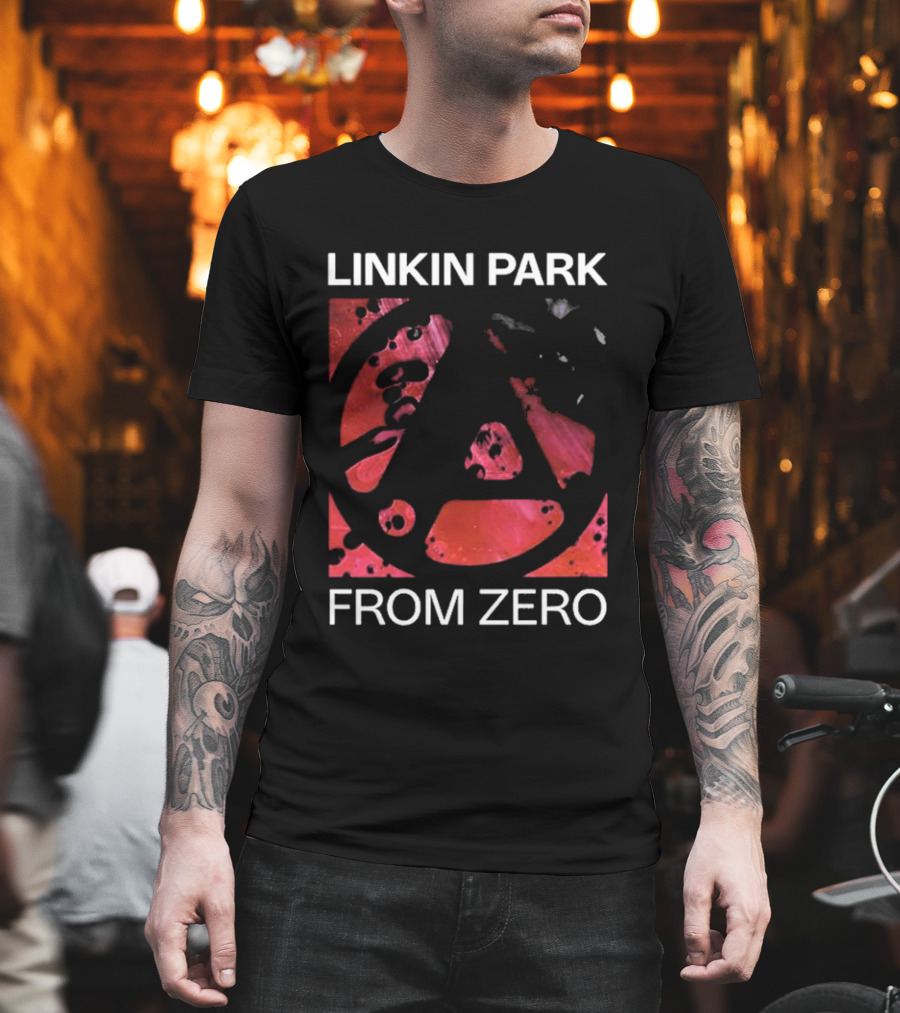 Linkin Park From Zero Texture Black Concert Red LP T-Shirt