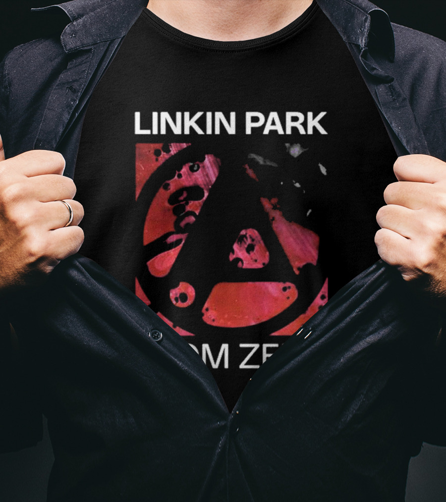 Linkin Park From Zero Texture Black Concert Red LP T-Shirt