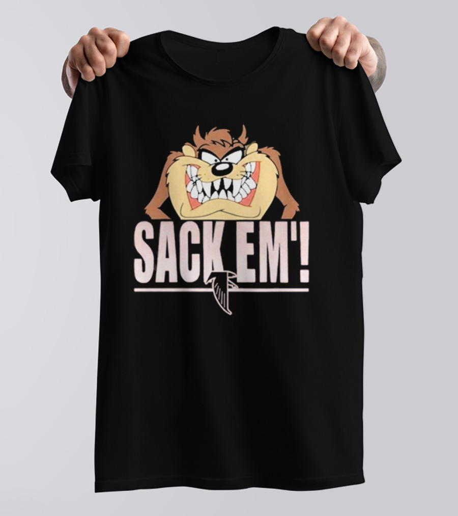 Looney Tunes Taz Sack Em Atlanta Falcons T-Shirt