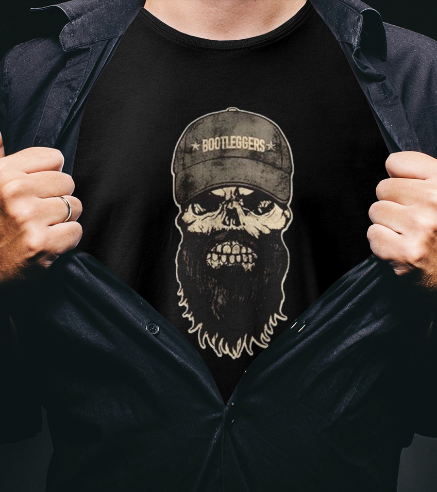 Luke Combs Bootleggers Skull With Beard And Cap T-Shirt