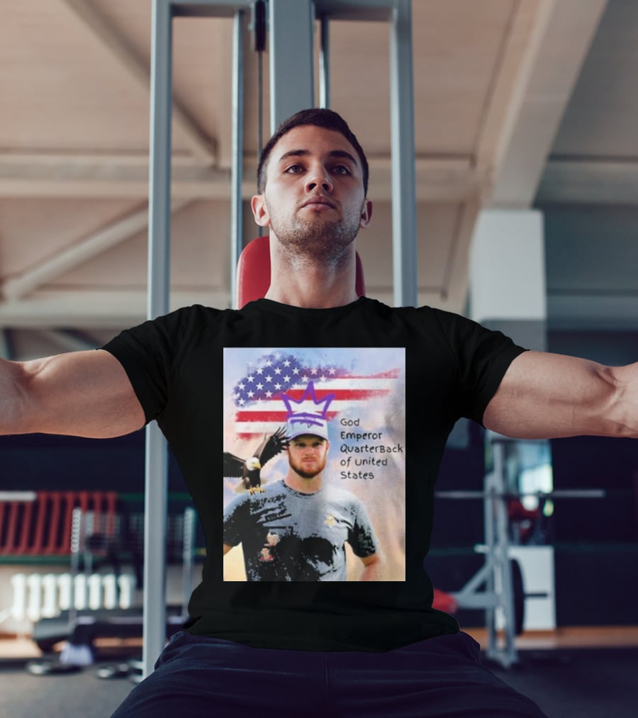 God Emperor Quarterback Of United States With American Flag And Eagle T-Shirt